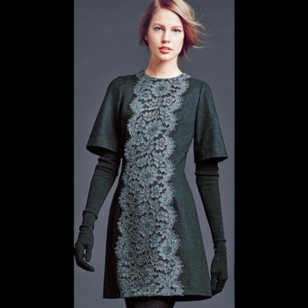Dolce & Gabbana cashmere/wool lace dress size 40